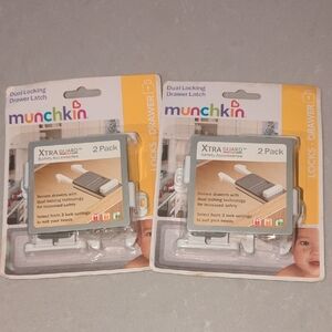 Munchkin XtraGuard Dual Locking Drawer Latches - White